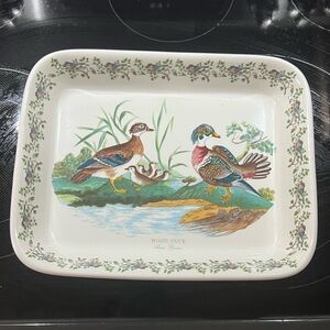PORTMEIRION - Birds of Britain Wood Duck - vintage cooking dish